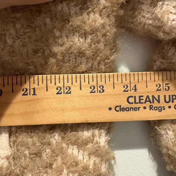 A New Day Sweater Womens Large Beige Tan Zip Up Textured Cardigan Pockets - Picture 7 of 11